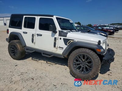 Czwarte zdjęcie samochodu z boku: 2021 JEEP WRANGLER UNLIMITED SPORT VIN:1C4HJXDN1MW753635 - miniatura