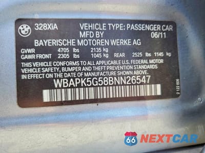 Zdjęcie 12 z 12 samochodu: 2011 BMW 328 XI SULEV VIN:WBAPK5G58BNN26547 - miniatura