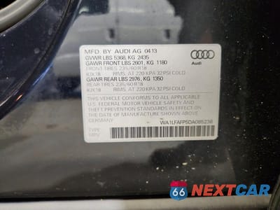 Zdjęcie 13 z 13 samochodu: 2013 AUDI Q5 PREMIUM PLUS VIN:WA1LFAFP5DA085238 - miniatura
