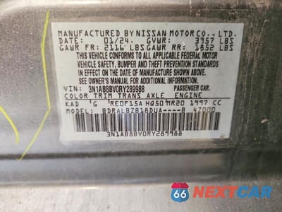 Zdjęcie 12 z 12 samochodu: 2024 NISSAN SENTRA S VIN:3N1AB8BV0RY289988 - miniatura
