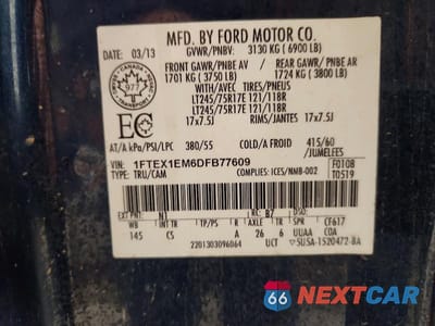 Zdjęcie 12 z 12 samochodu: 2013 FORD F150 SUPER CAB VIN:1FTEX1EM6DFB77609 - miniatura