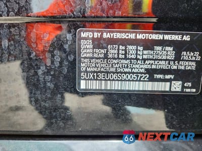 Zdjęcie 13 z 13 samochodu: 2025 BMW X5 SDRIVE 40I VIN:5UX13EU06S9005722 - miniatura
