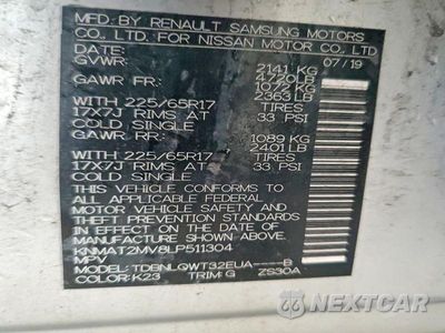 Zdjęcie 14 z 14 samochodu: 2020 NISSAN ROGUE SV VIN:KNMAT2MV8LP511304 - miniatura