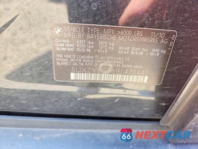 Zdjęcie 12 z 12 samochodu: 2011 BMW X5 XDRIVE50I VIN:5UXZV8C56BL420442 - miniatura