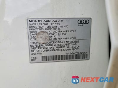 Zdjęcie 14 z 14 samochodu: 2014 AUDI Q7 PRESTIGE VIN:WA1DGAFE3ED019528 - miniatura