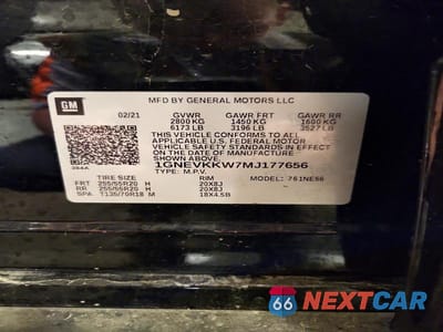 Zdjęcie 13 z 13 samochodu: 2021 CHEVROLET TRAVERSE PREMIER VIN:1GNEVKKW7MJ177656 - miniatura