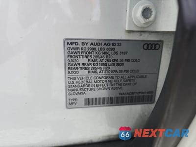 Zdjęcie 13 z 13 samochodu: 2023 AUDI Q7 PREMIUM VIN:WA1ACBF72PD014930 - miniatura