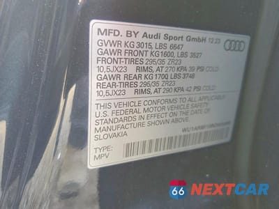 Zdjęcie 14 z 14 samochodu: 2024 AUDI RS Q8 VIN:WU1ARBF10RD005696 - miniatura