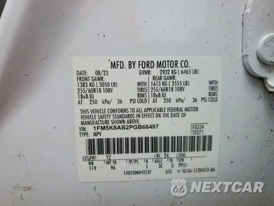 Zdjęcie 14 z 14 samochodu: 2023 FORD EXPLORER POLICE INTERCEPTOR VIN:1FM5K8AB2PGB66497 - miniatura