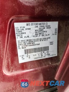 Zdjęcie 12 z 12 samochodu: 2004 FORD F150 SUPERCREW VIN:1FTPW14564KD57069 - miniatura