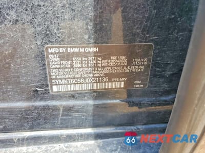 Zdjęcie 12 z 12 samochodu: 2018 BMW X5 M VIN:5YMKT6C58J0X21136 - miniatura
