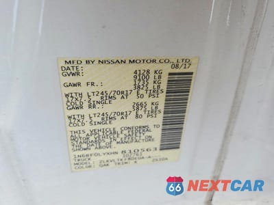 Zdjęcie 14 z 14 samochodu: 2017 NISSAN NV 2500 HD SV VIN:1N6BF0LYXHN810563 - miniatura