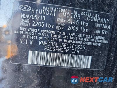 Zdjęcie 12 z 12 samochodu: 2014 HYUNDAI ELANTRA GT BASE VIN:KMHD35LH5EU160636 - miniatura