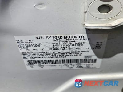 Zdjęcie 13 z 13 samochodu: 2011 FORD EDGE SEL VIN:2FMDK4JC9BBB00722 - miniatura