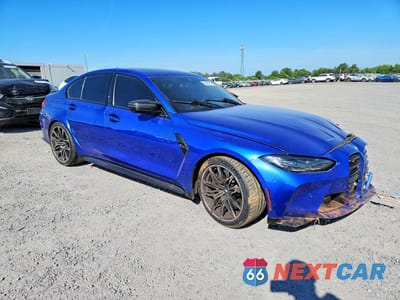 Czwarte zdjęcie samochodu z boku: 2021 BMW M3 COMPETITION VIN:WBS33AY09MFL52326 - miniatura