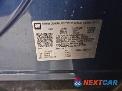 Zdjęcie 14 z 14 samochodu: 2026 CHEVROLET EQUINOX LT VIN:3GNAXPEG1TL447305 - miniatura