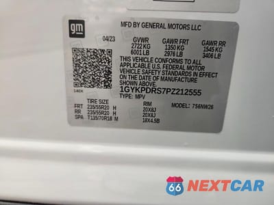 Zdjęcie 13 z 13 samochodu: 2023 CADILLAC XT6 PREMIUM LUXURY VIN:1GYKPDRS7PZ212555 - miniatura