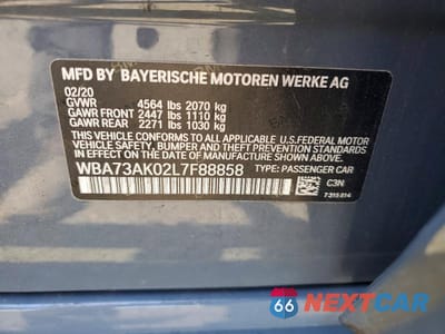 Zdjęcie 12 z 12 samochodu: 2020 BMW 228XI VIN:WBA73AK02L7F88858 - miniatura