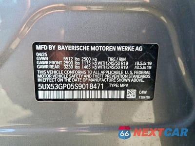 Zdjęcie 14 z 14 samochodu: 2025 BMW X3 30 XDRIVE VIN:5UX53GP05S9018471 - miniatura