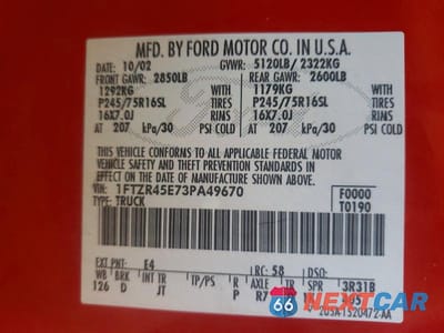 Zdjęcie 12 z 12 samochodu: 2003 FORD RANGER SUPER CAB VIN:1FTZR45E73PA49670 - miniatura