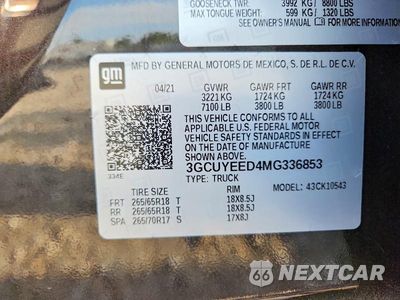 Zdjęcie 14 z 14 samochodu: 2021 CHEVROLET SILVERADO K1500 RST VIN:3GCUYEED4MG336853 - miniatura