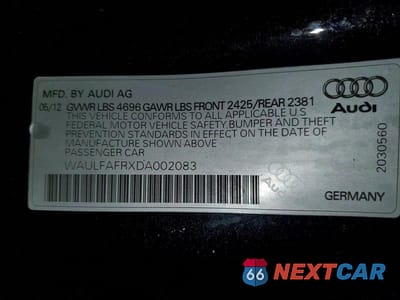 Zdjęcie 12 z 12 samochodu: 2013 AUDI A5 PREMIUM PLUS VIN:WAULFAFRXDA002083 - miniatura