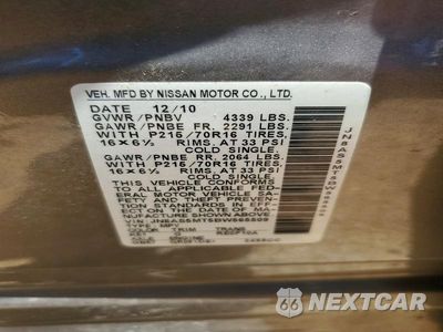 Zdjęcie 12 z 12 samochodu: 2011 NISSAN ROGUE VIN:JN8AS5MT5BW565509 - miniatura