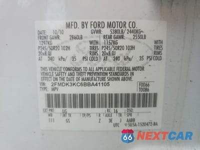 Zdjęcie 13 z 13 samochodu: 2011 FORD EDGE LIMITED VIN:2FMDK3KC6BBA41105 - miniatura