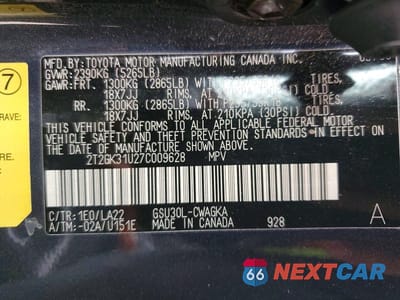 Zdjęcie 13 z 13 samochodu: 2007 LEXUS RX 350 VIN:2T2GK31U27C009628 - miniatura