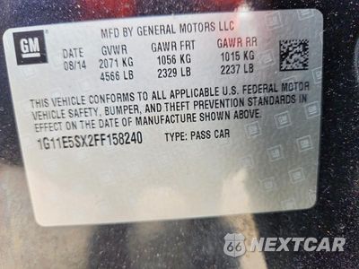 Zdjęcie 13 z 13 samochodu: 2015 CHEVROLET MALIBU 2LT VIN:1G11E5SX2FF158240 - miniatura