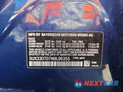 Zdjęcie 13 z 13 samochodu: 2022 BMW X4 XDRIVE30I VIN:5UX33DT07N9L96355 - miniatura