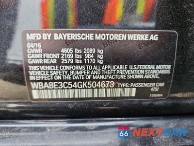 Zdjęcie 12 z 12 samochodu: 2016 BMW 328 XI SULEV VIN:WBA8E3C54GK504673 - miniatura