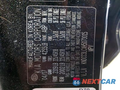Zdjęcie 13 z 13 samochodu: 2017 KIA NIRO EX VIN:KNDCC3LCXH5073015 - miniatura