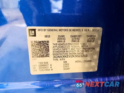 Zdjęcie 13 z 13 samochodu: 2019 CHEVROLET EQUINOX LT VIN:3GNAXKEV2KS522213 - miniatura