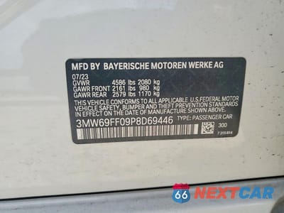 Zdjęcie 12 z 12 samochodu: 2023 BMW 330I VIN:3MW69FF09P8D69446 - miniatura