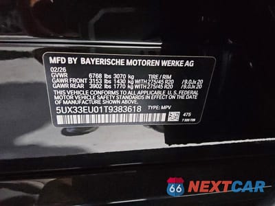 Zdjęcie 13 z 13 samochodu: 2026 BMW X5 M60I VIN:5UX33EU01T9383618 - miniatura