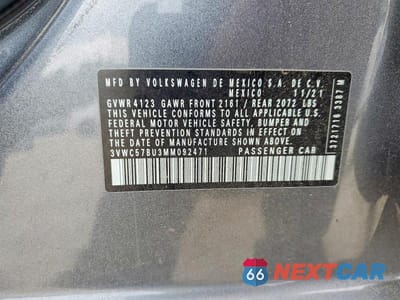 Zdjęcie 12 z 12 samochodu: 2021 VOLKSWAGEN JETTA S VIN:3VWC57BU3MM092471 - miniatura