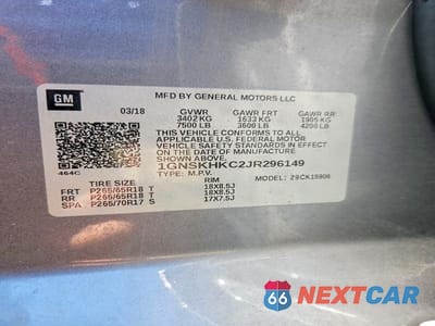 Zdjęcie 13 z 13 samochodu: 2018 CHEVROLET SUBURBAN K1500 LT VIN:1GNSKHKC2JR296149 - miniatura