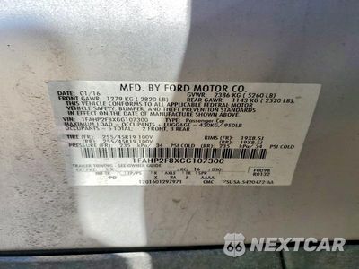 Zdjęcie 12 z 12 samochodu: 2016 FORD TAURUS LIMITED VIN:1FAHP2F8XGG107300 - miniatura