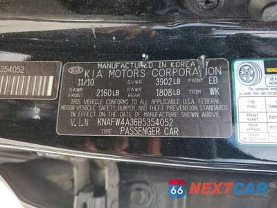 Zdjęcie 13 z 13 samochodu: 2011 KIA FORTE SX VIN:KNAFW4A36B5354052 - miniatura