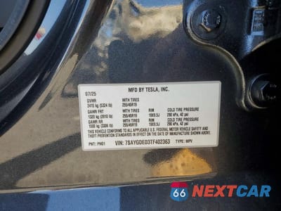 Zdjęcie 14 z 14 samochodu: 2026 TESLA MODEL Y VIN:7SAYGDED3TF402363 - miniatura