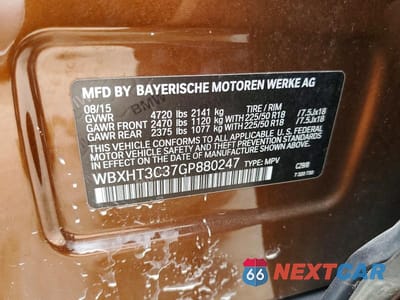 Zdjęcie 13 z 13 samochodu: 2016 BMW X1 XDRIVE28I VIN:WBXHT3C37GP880247 - miniatura