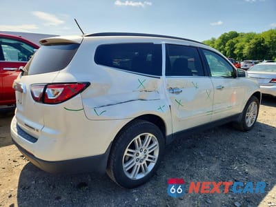 Trzecie zdjęcie samochodu z tyłu: 2014 CHEVROLET TRAVERSE LT VIN:1GNKVGKD5EJ360201 - miniatura