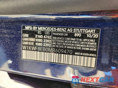 Zdjęcie 13 z 13 samochodu: 2021 MERCEDES-BENZ C 300 4MATIC VIN:W1KWF8EB0MR609470 - miniatura
