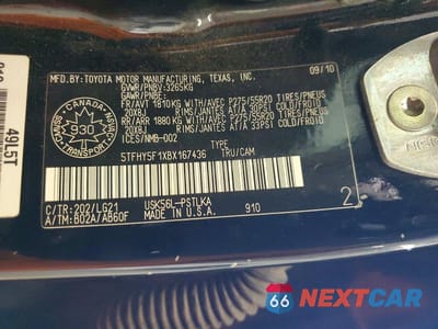 Zdjęcie 13 z 13 samochodu: 2011 TOYOTA TUNDRA CREWMAX LIMITED VIN:5TFHY5F1XBX167436 - miniatura