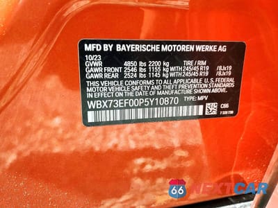 Zdjęcie 12 z 12 samochodu: 2023 BMW X1 XDRIVE28I VIN:WBX73EF00P5Y10870 - miniatura