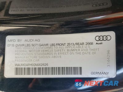Zdjęcie 13 z 13 samochodu: 2016 AUDI A5 PREMIUM PLUS S-LINE VIN:WAUM2AFH5GN002626 - miniatura