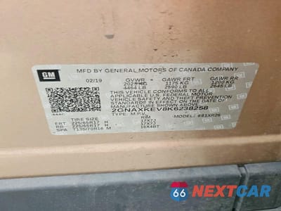 Zdjęcie 13 z 13 samochodu: 2019 CHEVROLET EQUINOX LT VIN:2GNAXKEV8K6238258 - miniatura