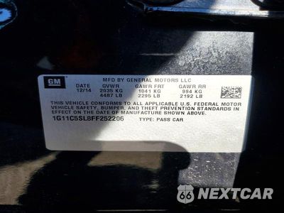 Zdjęcie 12 z 12 samochodu: 2015 CHEVROLET MALIBU 1LT VIN:1G11C5SL8FF252206 - miniatura