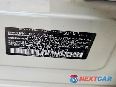 Zdjęcie 13 z 13 samochodu: 2014 SUBARU FORESTER 2.5I TOURING VIN:JF2SJAMC1EH516006 - miniatura